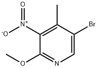 5-Bromo-2-methoxy-4-methyl-3-nitropyridine Struktur