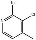 2-ブロモ-3-クロロ-4-メチルピリジン 化学構造式