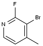 3-溴-2-氟-4-甲基吡啶, 884495-46-9, 结构式