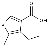 4-乙基-5-甲基-3-噻吩甲酸, 884497-34-1, 结构式