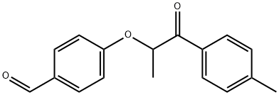 4-((1-氧代-1-(对甲苯基)丙烷-2-基)氧基)苯甲醛, 884497-69-2, 结构式