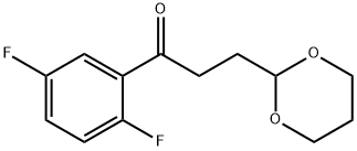 2',5'-DIFLUORO-3-(1,3-DIOXAN-2-YL)-PROPIOPHENONE Struktur