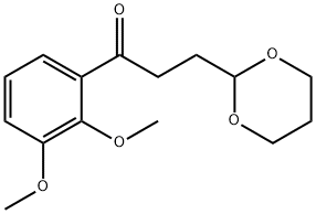 2',3'-ジメトキシ-3-(1,3-ジオキサン-2-イル)プロピオフェノン 化学構造式