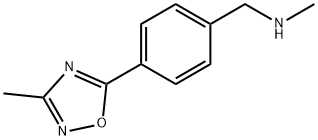 N-METHYL-[4-(3-METHYL-1,2,4-OXADIAZOL-5-YL)PHENYL]METHYLAMINE, 884507-32-8, 结构式