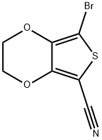 7-溴-2,3-二氢噻吩并[3,4-B][1,4]二氧六环-5-腈,884507-59-9,结构式