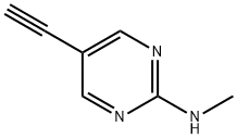 5-乙炔基-N-甲基嘧啶-2-胺, 884603-50-3, 结构式