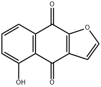 5-Hydroxynaphtho[2,3-b]furan-4,9-dione 结构式