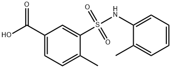 4-methyl-3-[(2-methylphenyl)sulfamoyl]benzoic acid Structure