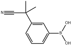 (3-boronophenyl)dimethylacetonitrile Struktur