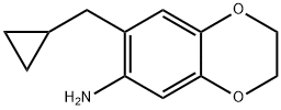 1,4-Benzodioxin-6-amine,  7-(cyclopropylmethyl)-2,3-dihydro- Structure