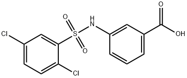 3-(2,5-DICHLORO-BENZENESULFONYLAMINO)-BENZOIC ACID 化学構造式