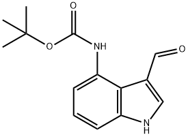 4-(Boc-aMino)indole-3-carboxaldehyde, 97% Structure