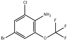 2-Chloro-4-bromo-6-trifluoromethoxyaniline 化学構造式