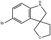 5-bromo-3,3-spiro(3-tetrahydrofuran)-2,3-dihydroindole 化学構造式