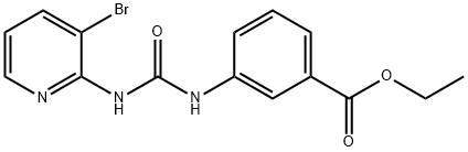 1-(3-Bromo-pyridine-2-yl)-3-(3-ethoxycarbonyl-phenyl)-urea Structure