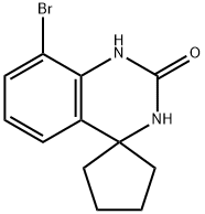 8'-Bromo-spiro(cyclopentane-1,4'-(3'H)-1',2',3',4'-tetrahydroquinazoline)-2'-one,885267-16-3,结构式