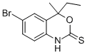 6-Bromo-4-ethyl-4-methyl-1H-benzo[d][1,3]oxazine-2(4H)-thione 结构式