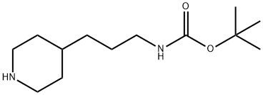 Tert-butyl 3-(piperidin-4-yl)propylcarbamate Struktur