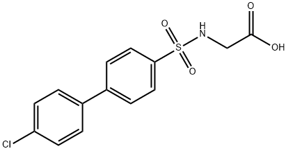 N-(4'-хлор-4-biphenylylsulfonyl) глицина структура