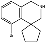 5'-BROMO-2',3'-DIHYDRO-1'H-SPIRO[CYCLOPENTANE-1,4'-ISOQUINOLINE] 化学構造式
