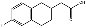 (6-FLUORO-1,2,3,4-TETRAHYDRO-NAPHTHALEN-2-YL)-ACETIC ACID 化学構造式