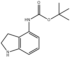 Tert-butyl indolin-4-ylcarbamate Struktur