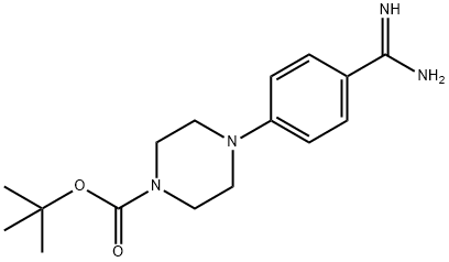 1-BOC-4-(4-CARBAMIMIDOYL-PHENYL)-PIPERAZINE,885270-17-7,结构式