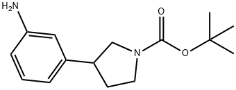 3-(3-氨基苯基)吡咯烷-1-羧酸叔丁酯,885270-24-6,结构式