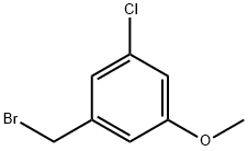 1-(ブロモメチル)-3-クロロ-5-メトキシベンゼン 化学構造式