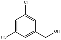 3-クロロ-5-(ヒドロキシメチル)フェノール 化学構造式