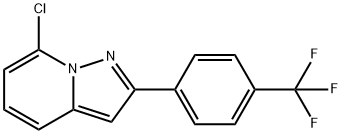 7-Chloro-2-(4-(trifluoromethyl)phenyl)pyrazolo[1,5-a]pyridine,885270-43-9,结构式
