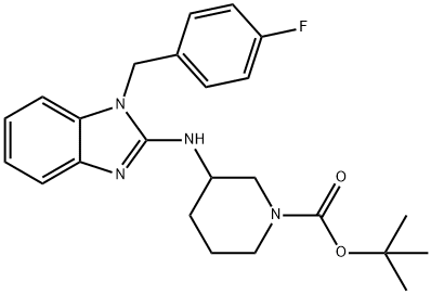 1-BOC-3-[1-(4-FLUORO-BENZYL)-1H-BENZOIMIDAZOL-2-YLAMINO]-PIPERIDINE Structure