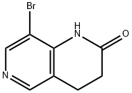 8-ブロモ-3,4-ジヒドロ-1H-[1,6]ナフチリジン-2-オン 化学構造式