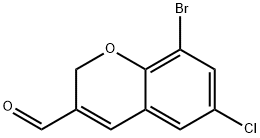 8-BROMO-6-CHLORO-2H-CHROMENE-3-CARBALDEHYDE 化学構造式