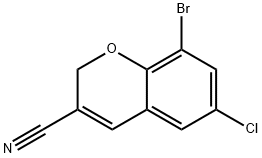 8-BROMO-6-CHLORO-2H-CHROMENE-3-CARBONITRILE,885271-10-3,结构式