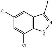 5,7-二氯-3-碘-吲唑 结构式