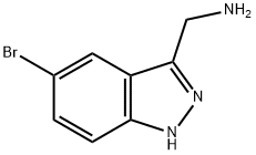 (5-溴-1H-吲唑-3-基)甲胺, 885271-37-4, 结构式