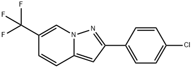 2-(4-CHLOROPHENYL)-6-(TRIFLUOROMETHYL)PYRAZOLO[1,5-A]PYRIDINE 结构式