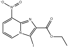 3-碘-8-硝基-咪唑并[1,2-A]吡啶-2-羧酸乙酯 结构式