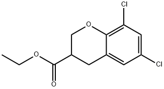 6,8-二氯色满-3-甲酸乙酯, 885271-53-4, 结构式