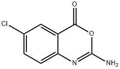 2-AMINO-6-CHLORO-4H-BENZO[D][1,3]OXAZIN-4-ONE 结构式