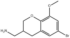 (6-BROMO-8-METHOXY-CHROMAN-3-YL)-METHYLAMINE Structure