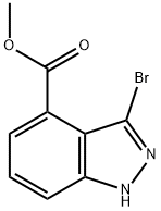 3-溴-吲唑-4-甲酸甲酯,885271-63-6,结构式
