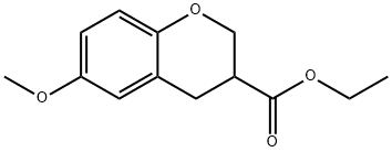 6-METHOXY-CHROMAN-3-CARBOXYLIC ACID ETHYL ESTER 结构式