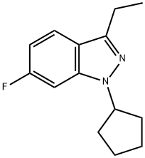 1-CYCLOPENTYL-3-ETHYL-6-FLUORO-1H-INDAZOLE,885271-87-4,结构式