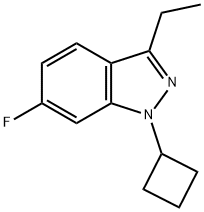 1-CYCLOBUTYL-3-ETHYL-6-FLUORO-1H-INDAZOLE Structure