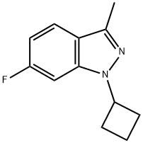 1-CYCLOBUTYL-6-FLUORO-3-METHYL-1H-INDAZOLE Struktur
