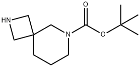 TERT-ブチル 2,6-ジアザスピロ[3,5]ノナン-6-カルボキシレート 化学構造式