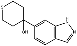 4-(1H-吲唑-6-基)四氢-2H-噻喃-4-醇,885272-21-9,结构式
