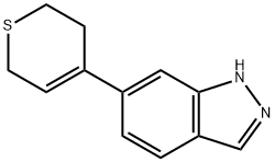 6-(3,6-二氢-2H-硫代吡喃-4-基)-1氢-吲唑 结构式